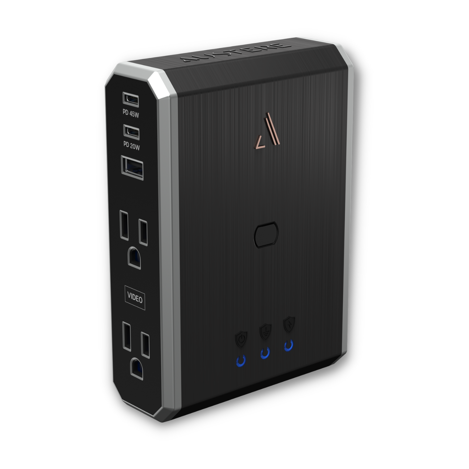 Vll Series \ Power 4-Outlet With Omniport, 45W & 20W USB-C | Austere