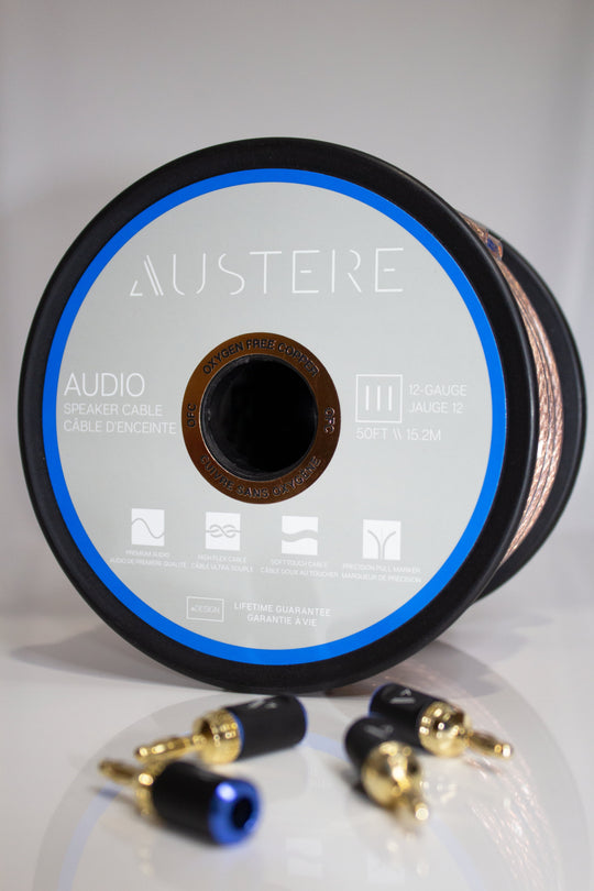 Austere lll Series Speaker Cable and banana adapters