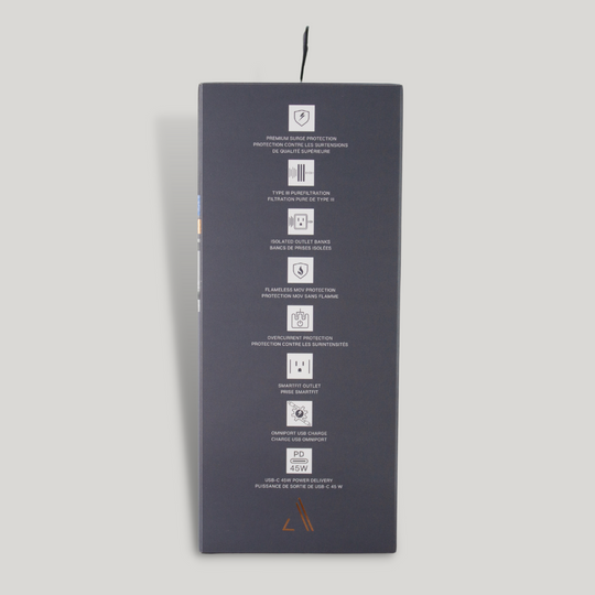 Austere Vll Series 4-Outlet Wall Charger packaging side