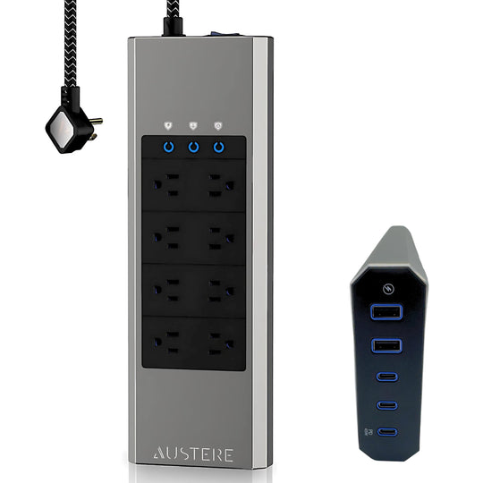 VII Series \\ 8-Outlets Power Surge Protector With Omniport USB & 45W USB-C PD Ports