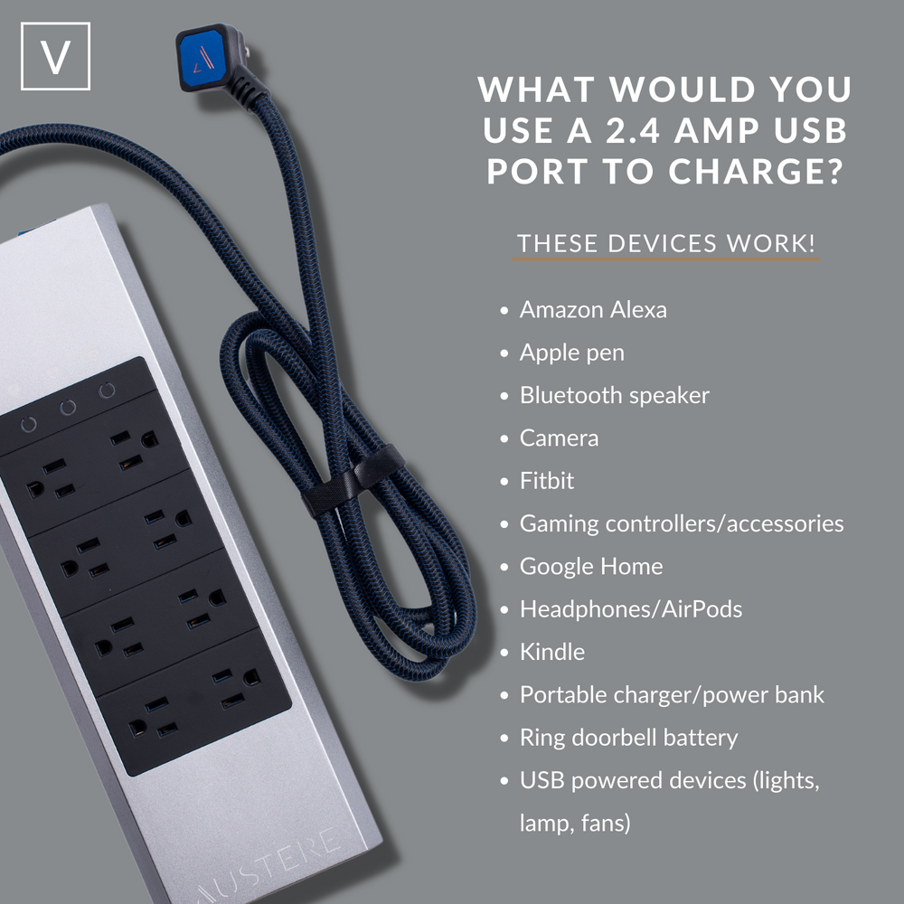 V Series \\ Power 8-Outlet With Omniport USB