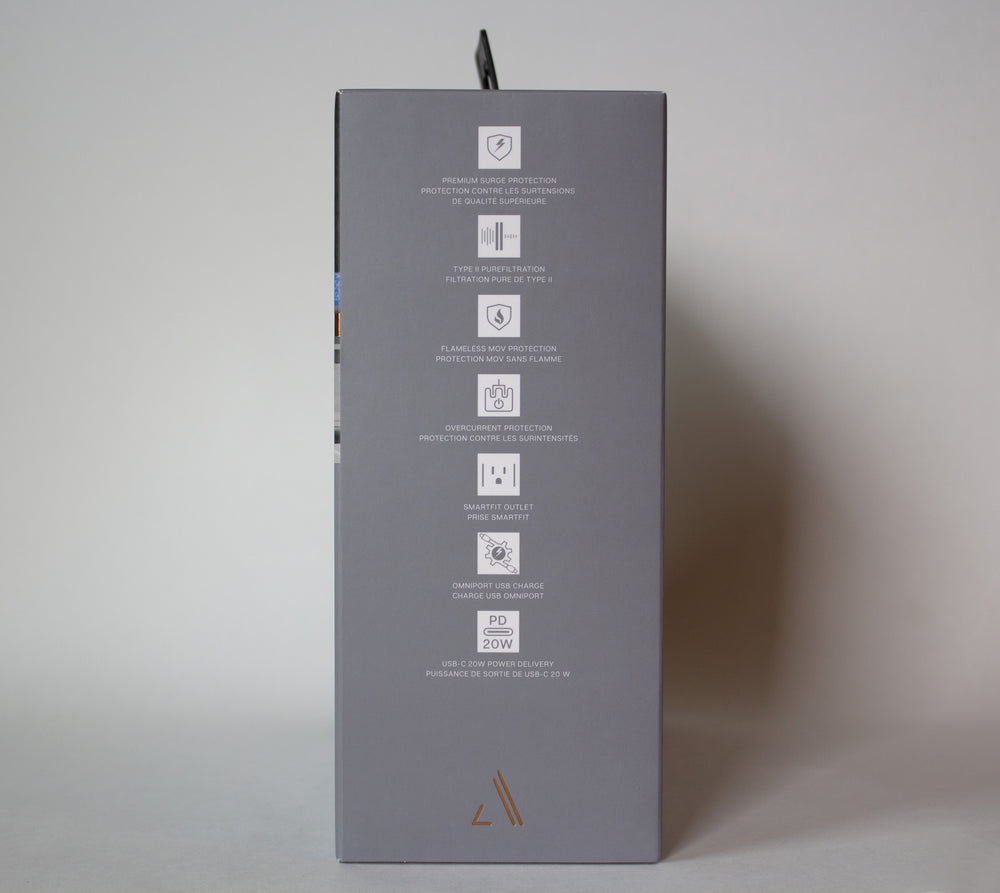 V Series \\ Power 4-Outlet With Omniport USB & 20W USB-C PD Ports