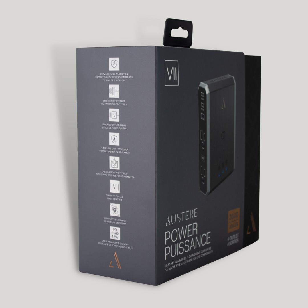 Vll Series \\ Wall Charger 4-Outlet With Omniport USB, 45W USB-C PD & 20W USB-C PD Ports