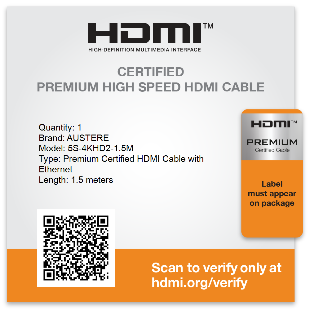 HDMi certification for Austere V series